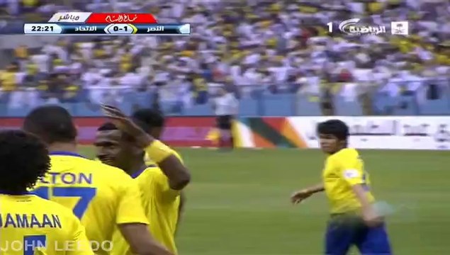 هدف النصر الاول على الاتحاد دوري جميل الجوله 24