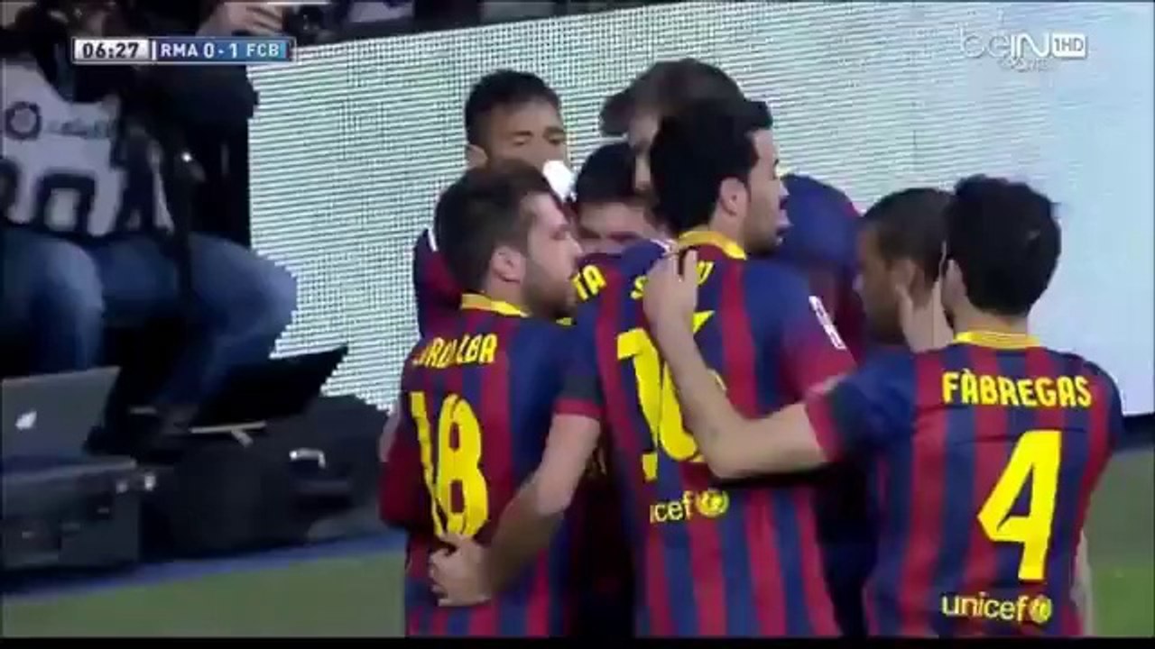 Real Madrid Vs FC Barcelona 0-1 FIRST GOAL HD 23.03.2014