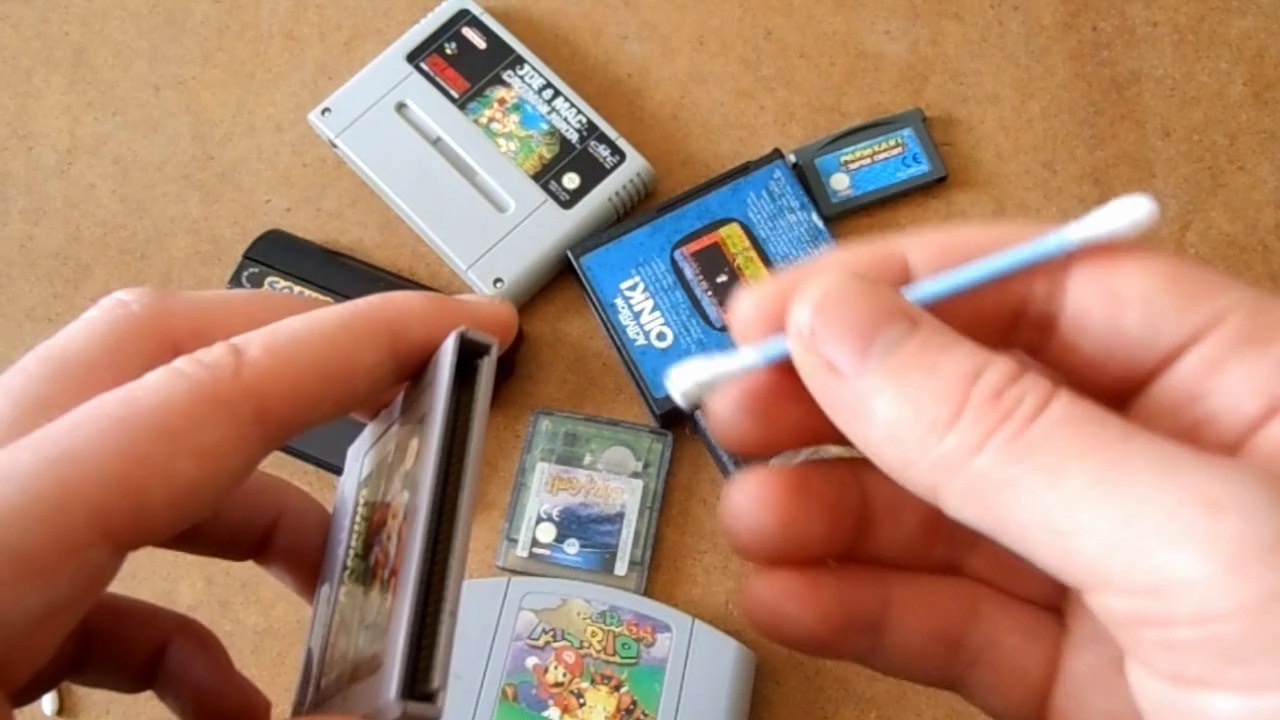 Cleaning a Video Game Cartidge