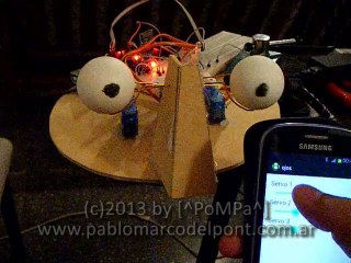 Animatrónica: Moviendo los ojos por Bluetooth (Arduino - Android)