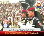 The flag hoisting ceremony at Wagah Border