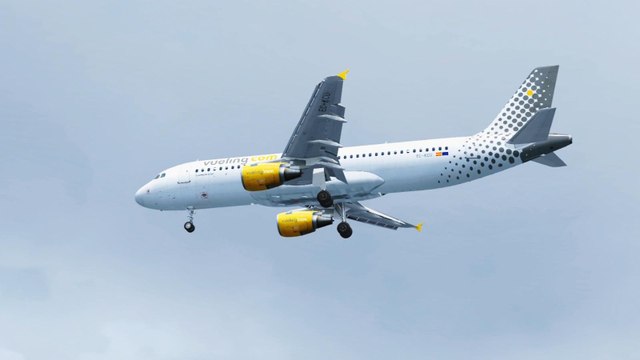 FSX Vueling Airbus A320 Landing @ Alicante RWY 28 ( HD )
