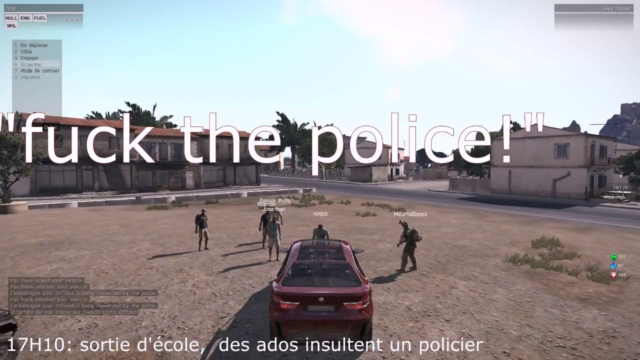 Arma 3 fr : Altis Life : Accident de voiture (kids, police, accident, troll)