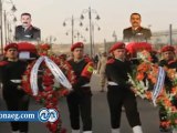 شاهد .. المشير السيسي يتقدم الجنازة العسكرية لشهيدي الواجب