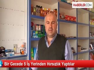 Bir Gecede 5 İş Yerinden Hırsızlık Yaptılar