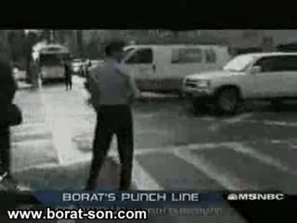 Borat Punched In Face on New York City S