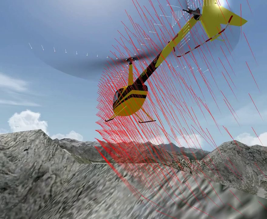 X-Plane 9   R44 Raven II - Demonstration des effets d une degueulante