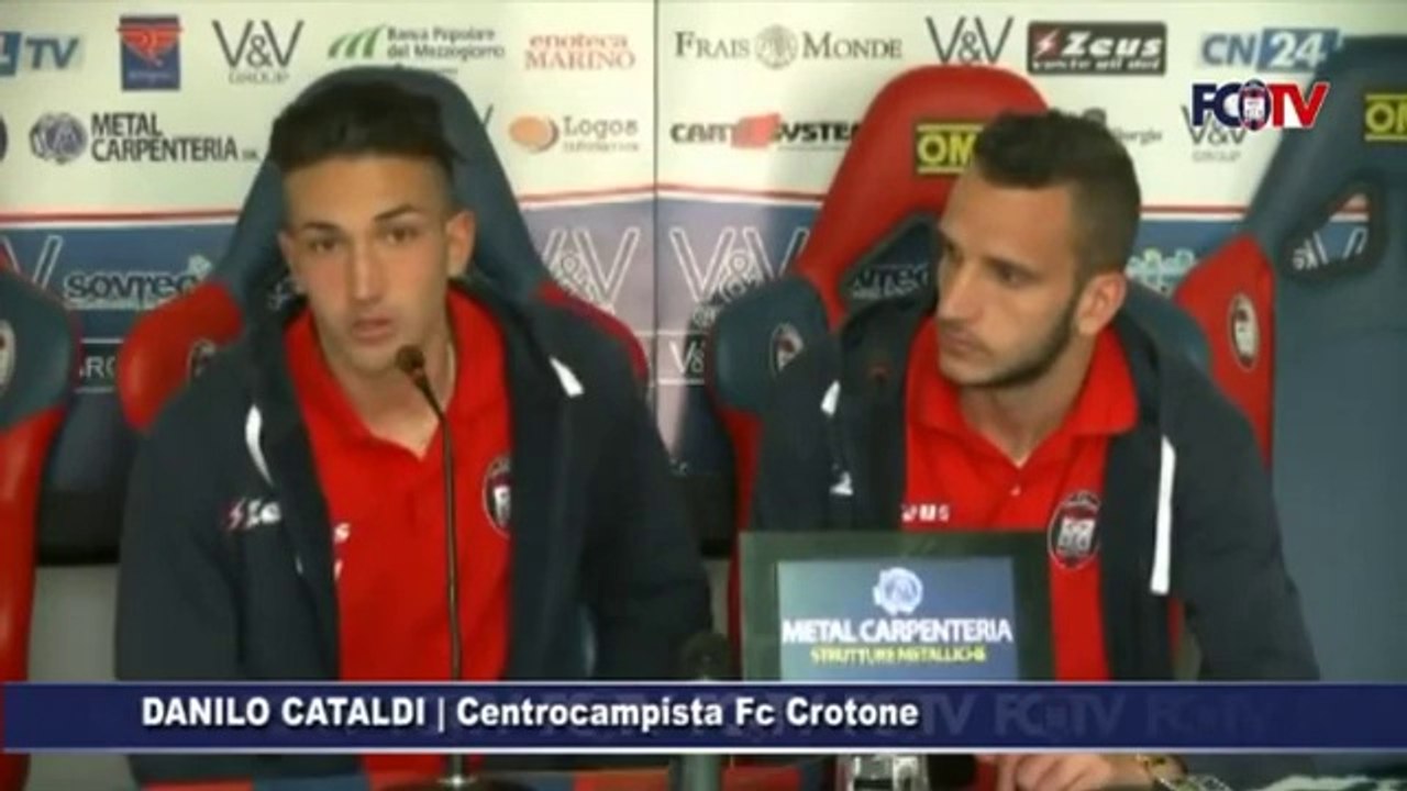 Sala stampa, la conferenza post gara di Crotone-Bari