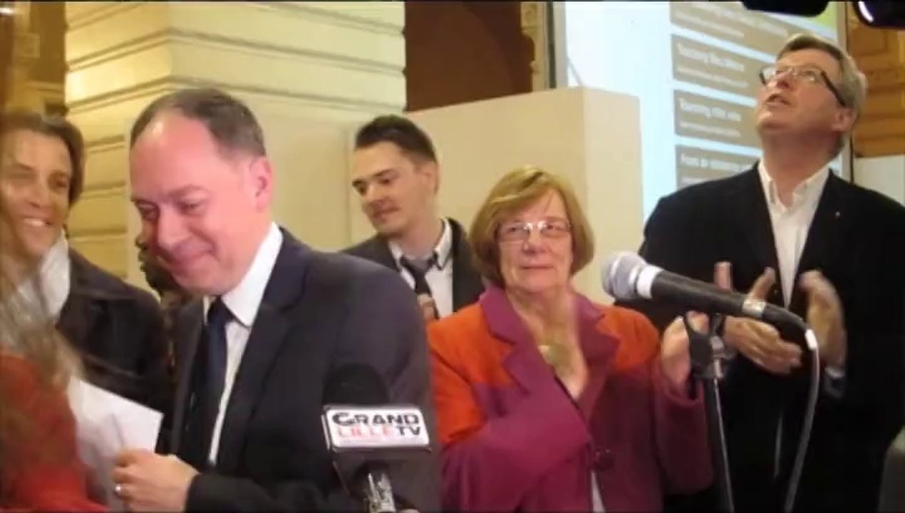 Tourcoing : l'annonce des résultats au premier tour des municipales, à la mairie