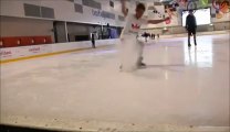 Violent Faceplant in ice skating... Headshot!