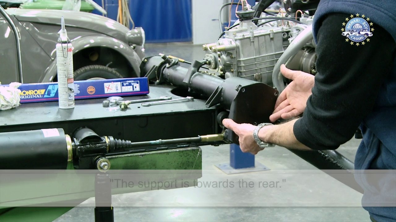 Changing a front shock absorber.