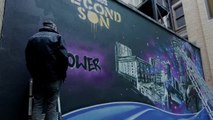 inFAMOUS Second Son Graffiti takes over PlayStation EU Office - Stop Motion
