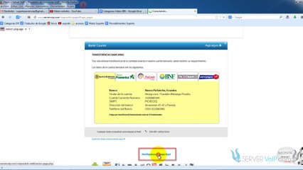 Pagar por Renta Servers con VoIPSwitch en Ecuador