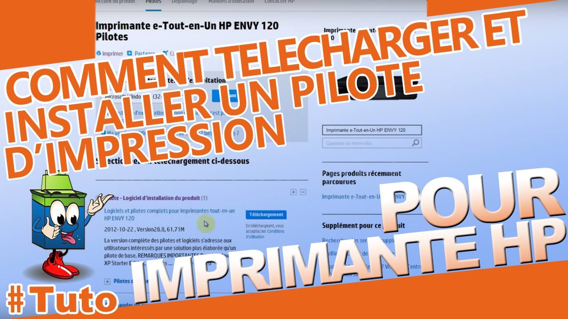 Télécharger et installer un pilote d'impression pour une imprimante HP -  Vidéo Dailymotion