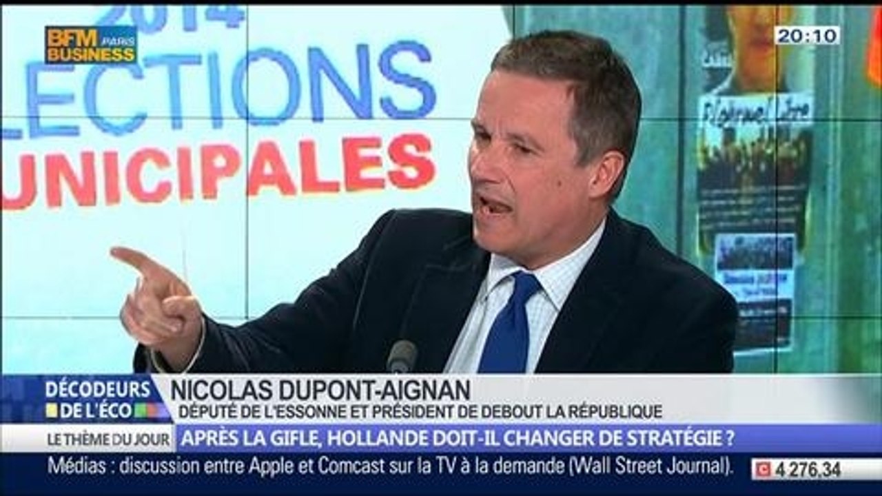 Après la gifle, Hollande doit-il changer de stratégie ?, dans Les Décodeurs de l'éco - 24/03 4/5