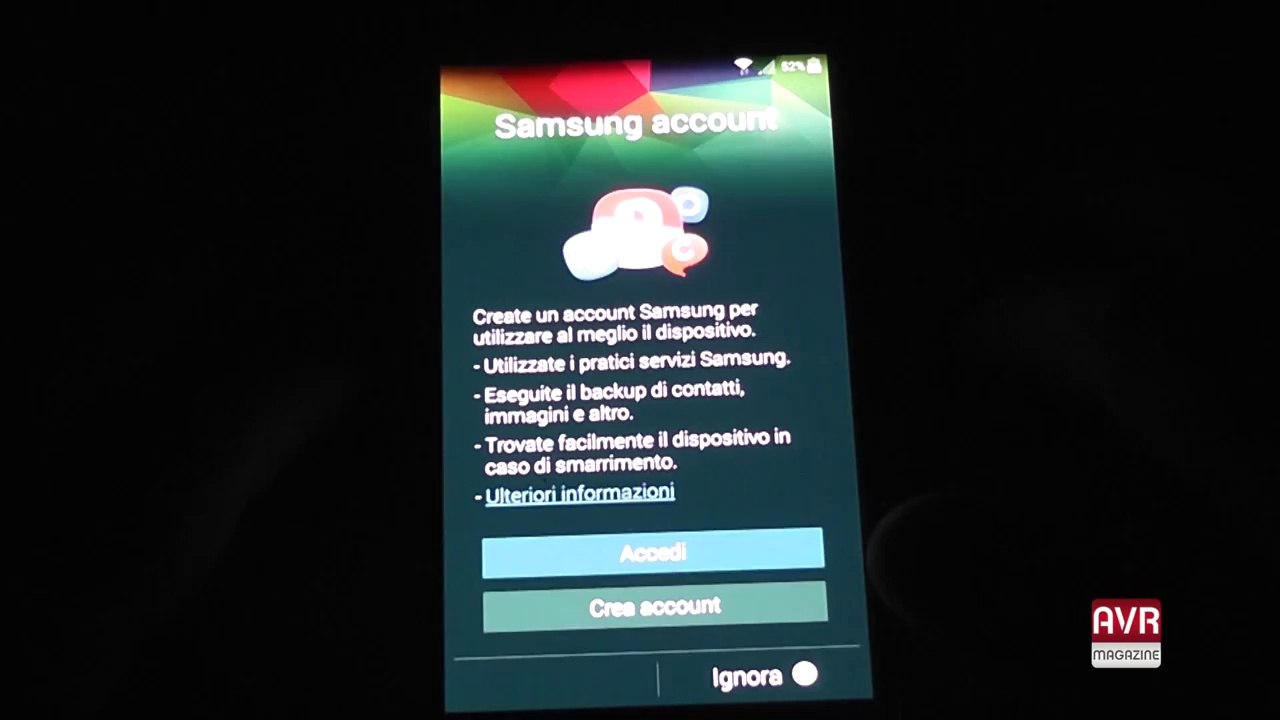 Prima accensione Samsung Galaxy S5 e configurazione- AVRMagazine.com