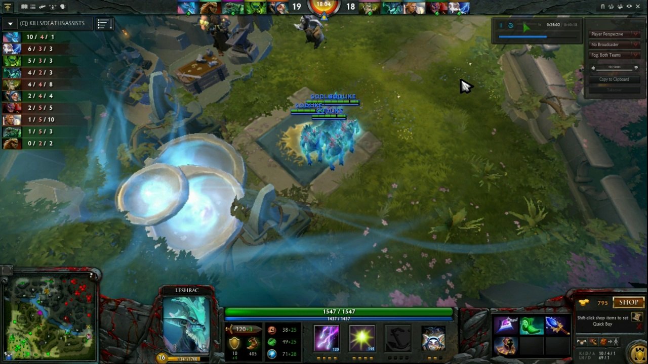 Dota 2 Gameplay: Leshrac Ability Draft (Meepo IMBA)