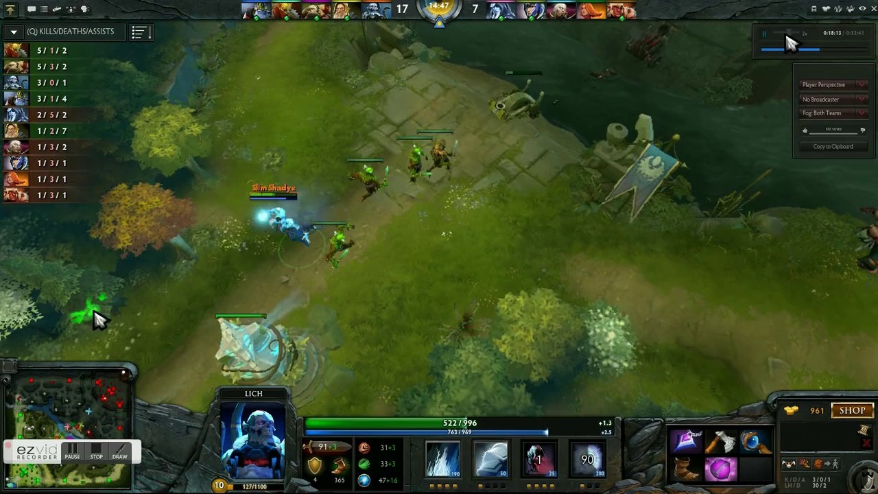Dota 2 Gameplay: Lich 15-1