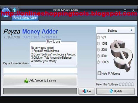 Payza Money Adder 2104 final updated softwares !