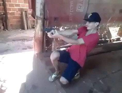 Unusual firing session at the shooting range