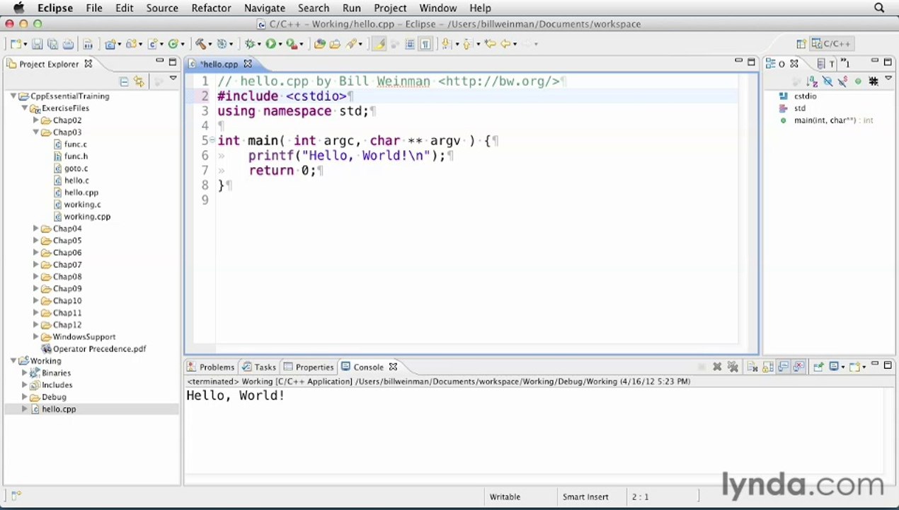 01-Exploring the anatomy of a C program