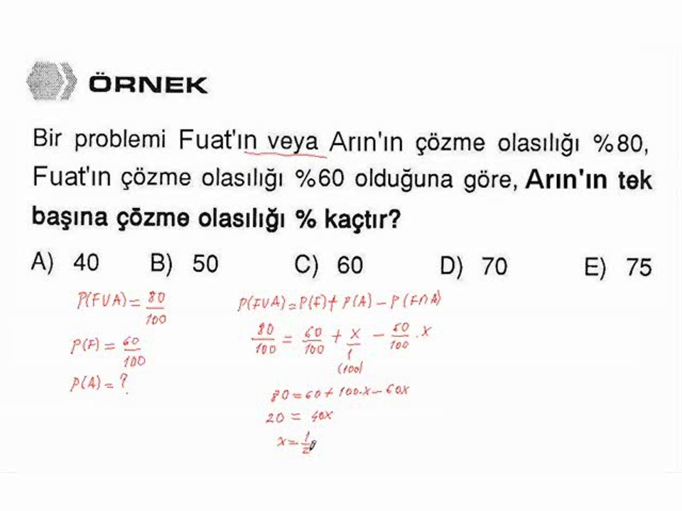 10) Koşullu Olasılık - 1