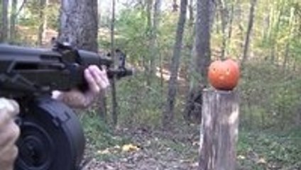 The manliest way to carve a pumpkin