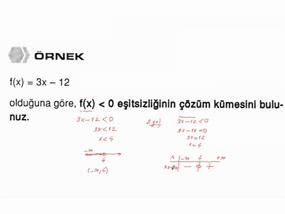 1) Birinci ve İkinci Dereceden Bir Bilinmeyenli Eşitsizlikler-1