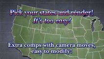 US Map State Highlighter - After Effects Template