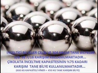 Çikolata Bilyeli Mikser - Thinning Chocolate Mixer  - www.sefermakina.com.tr