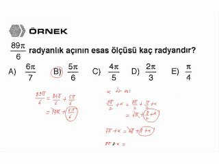 3)Temel Kavramlar Açı,Yönlü Açı,Yaylar,Ölçü Birimleri,Esas Ölçü - 3