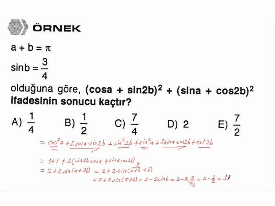 16) Toplam ve Fark Formülleri - 1