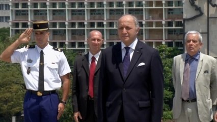 French foreign minister on historic visit to Cuba