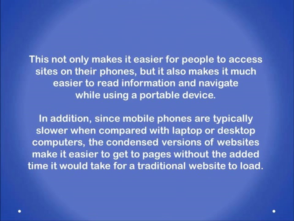 Difference between traditional website and mobile website