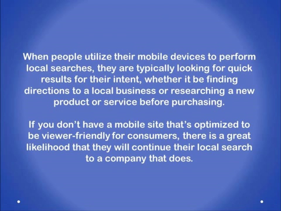Why not having mobile website