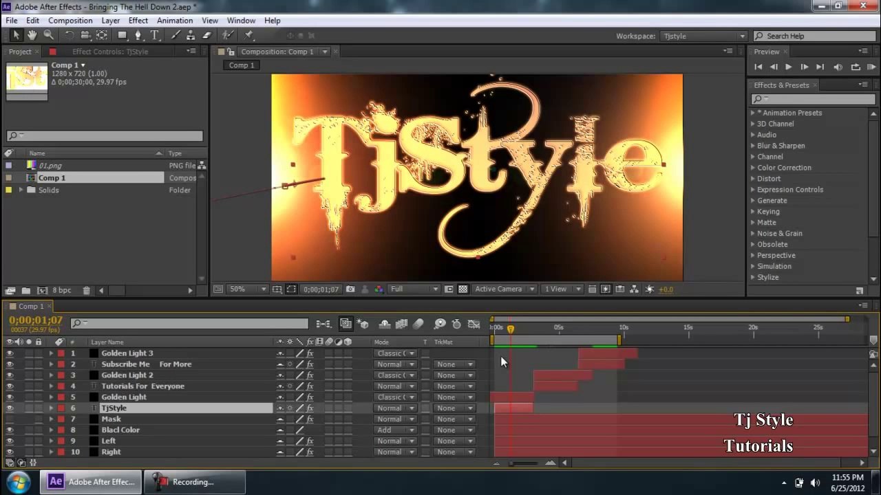 Adobe After Effects CS6 For Beginners - 04 - Layers