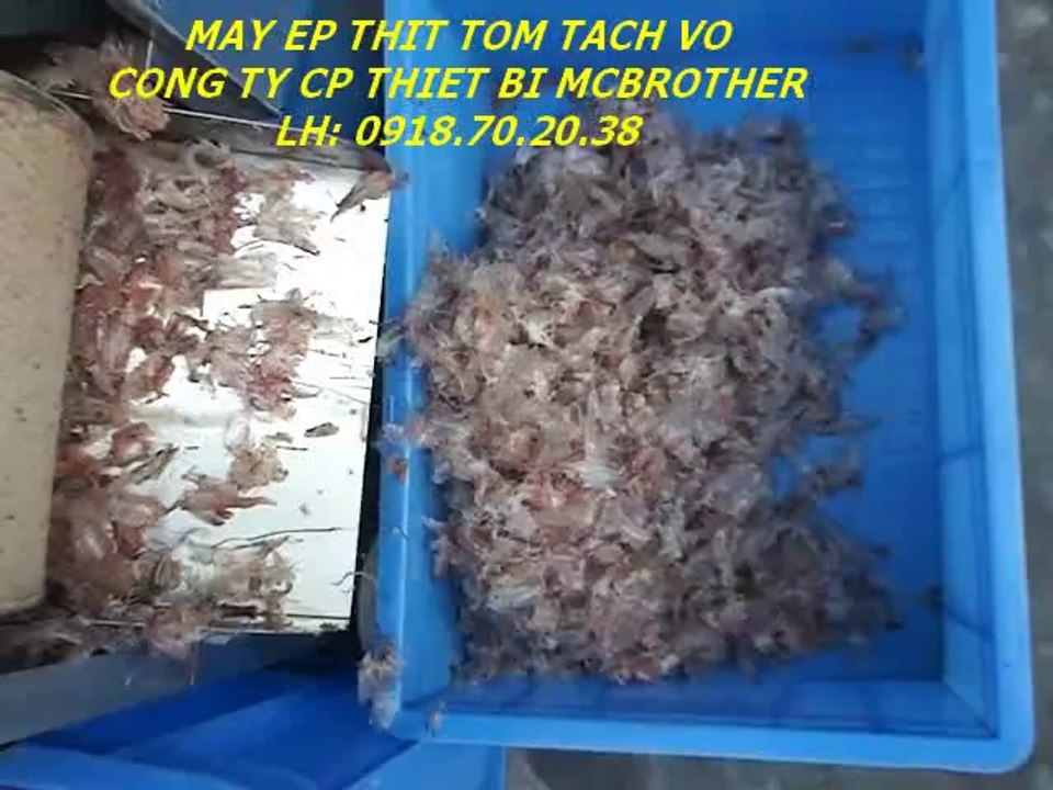 MÁY ÉP THỊT TÔM, MÁY TÁCH THỊT VÀ VỎ TÔM LH: 0918702038