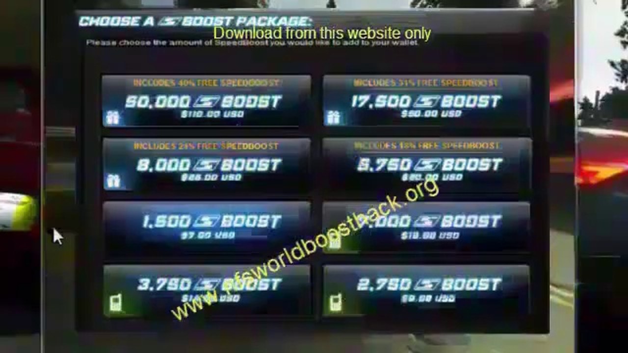 Need for Speed World Boost Hack 2014 Official