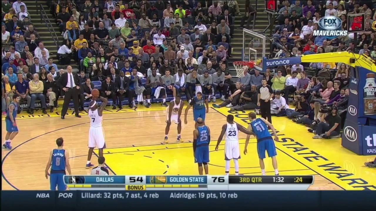 Jermaine O'Neal laisse un temps d'arrêt pendant les lancers-francs