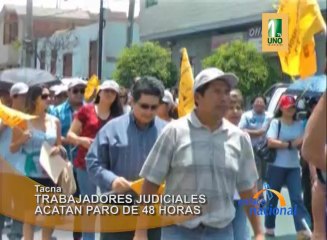 Trabajadores del sector judicial de Tacna acatan paro