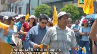 Trabajadores del sector judicial de Tacna acatan paro