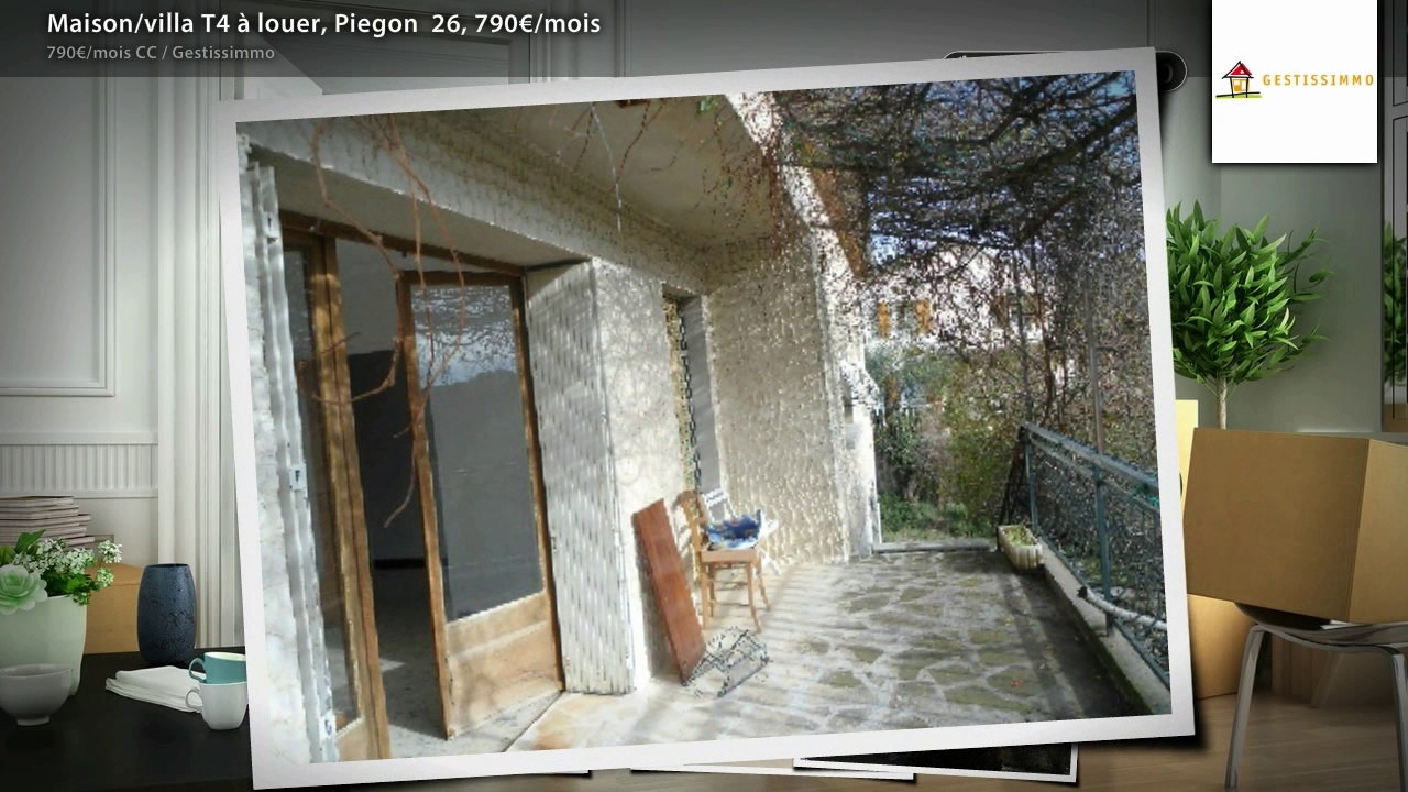 Maison/villa T4 à louer, Piegon  26, 790€/mois
