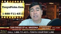 Arizona Wildcats vs. San Diego St Aztecs Pick Prediction NCAA Tournament College Basketball Odds Preview 3-27-2014