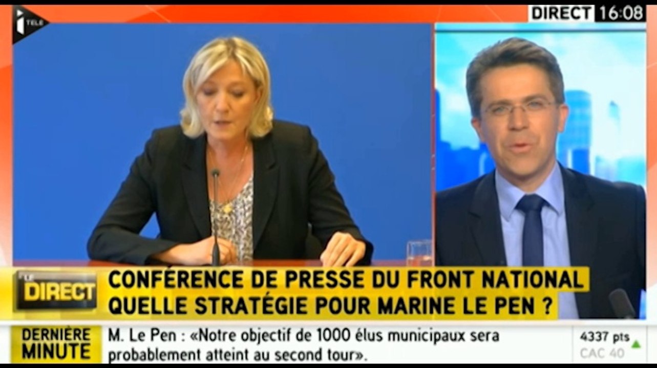 Le direct "très chiant" de Marine Le Pen sur iTélé