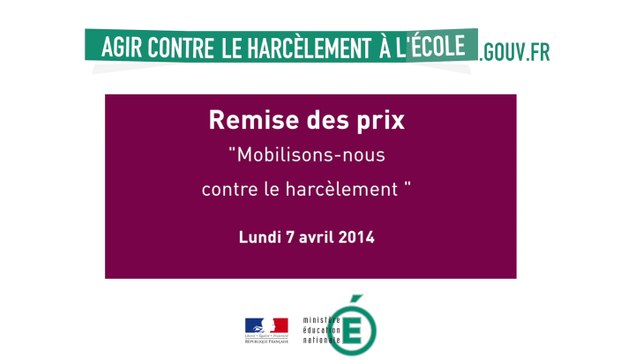 [ARCHIVE] Remise des Prix mobilisons-nous contre le harcèlement