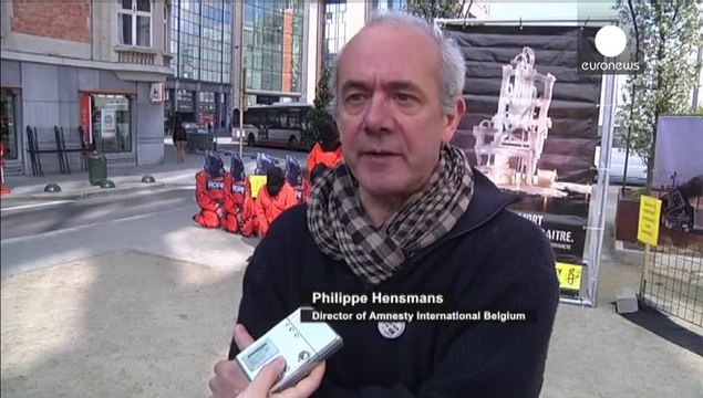 Belgium: Amnesty International protests against US human rights violations
