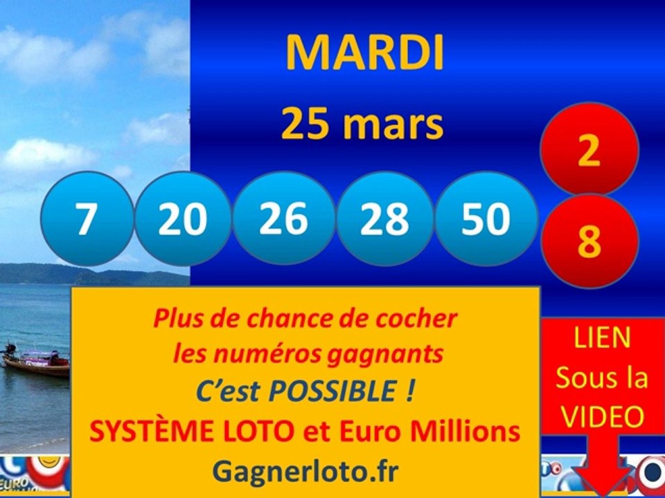 My Million Euro Millions mardi 25/03 resultat tirage