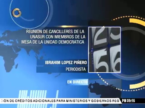 Cancilleres de la Unasur se reúnen con miembros de la MUD