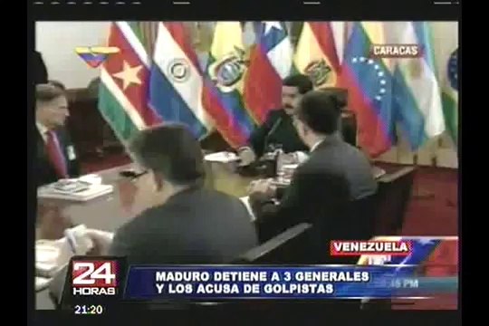 Venezuela: Maduro detiene a tres generales y los acusa de golpistas