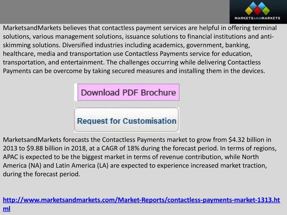Contactless Payments Market (Solutions & Services) worth $9.88 Billion by 2018